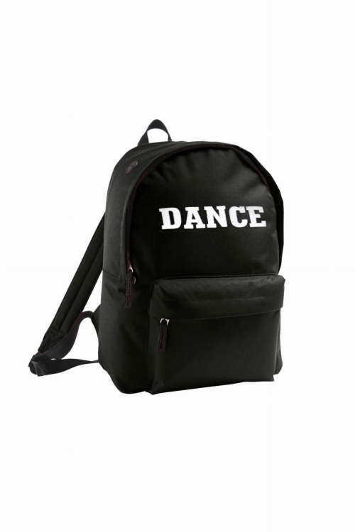 czarny plecak z napisem DANCE