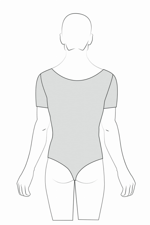 body baletowe męskie tył - wycięcie typu stringi