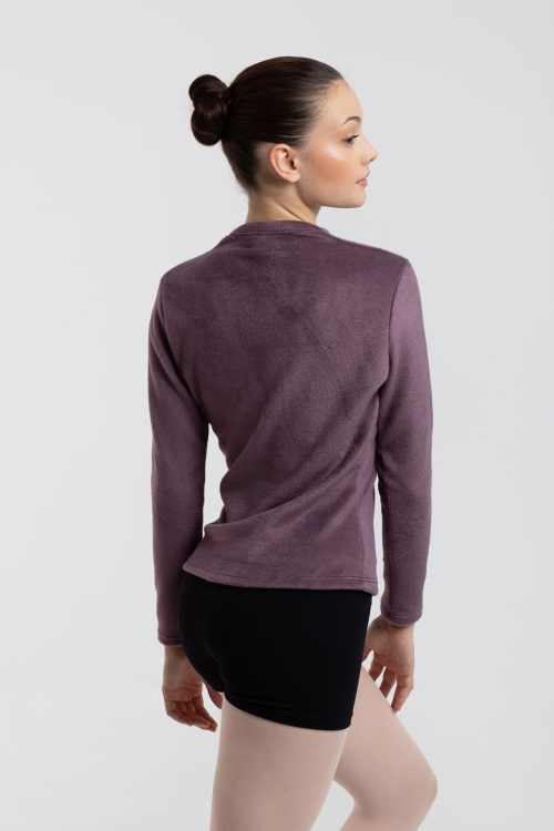 bluza baletowa z tkaniny typu "miś" - CAYA tył